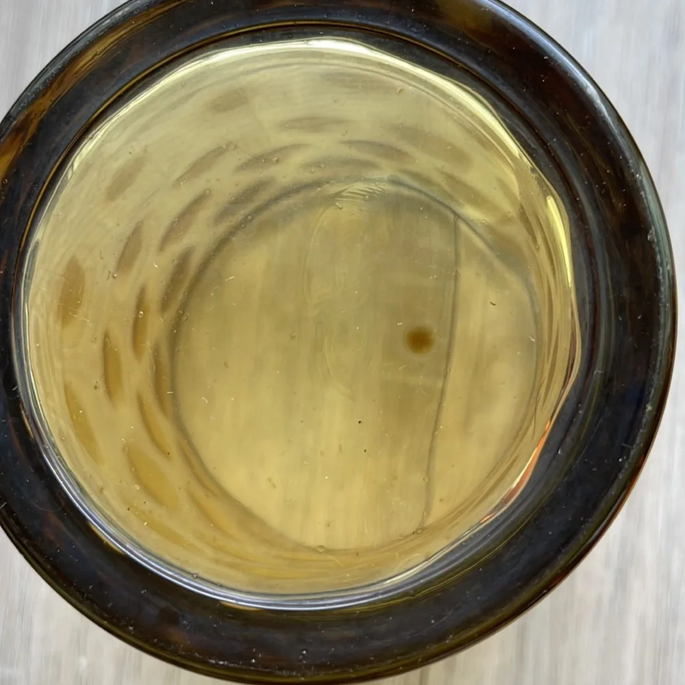 Set of 2 West Elm Dimpled Amber Drinking Glasses